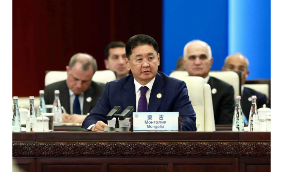 Монгол Улсын Ерөнхийлөгч У.Хүрэлсүх ШХАБ-ын дээд түвшний уулзалтад ажиглагчаар оролцож, үг хэллээ